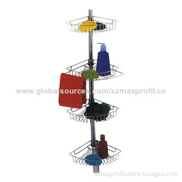 Shower Caddy with Chrome Plate Surface Treatment